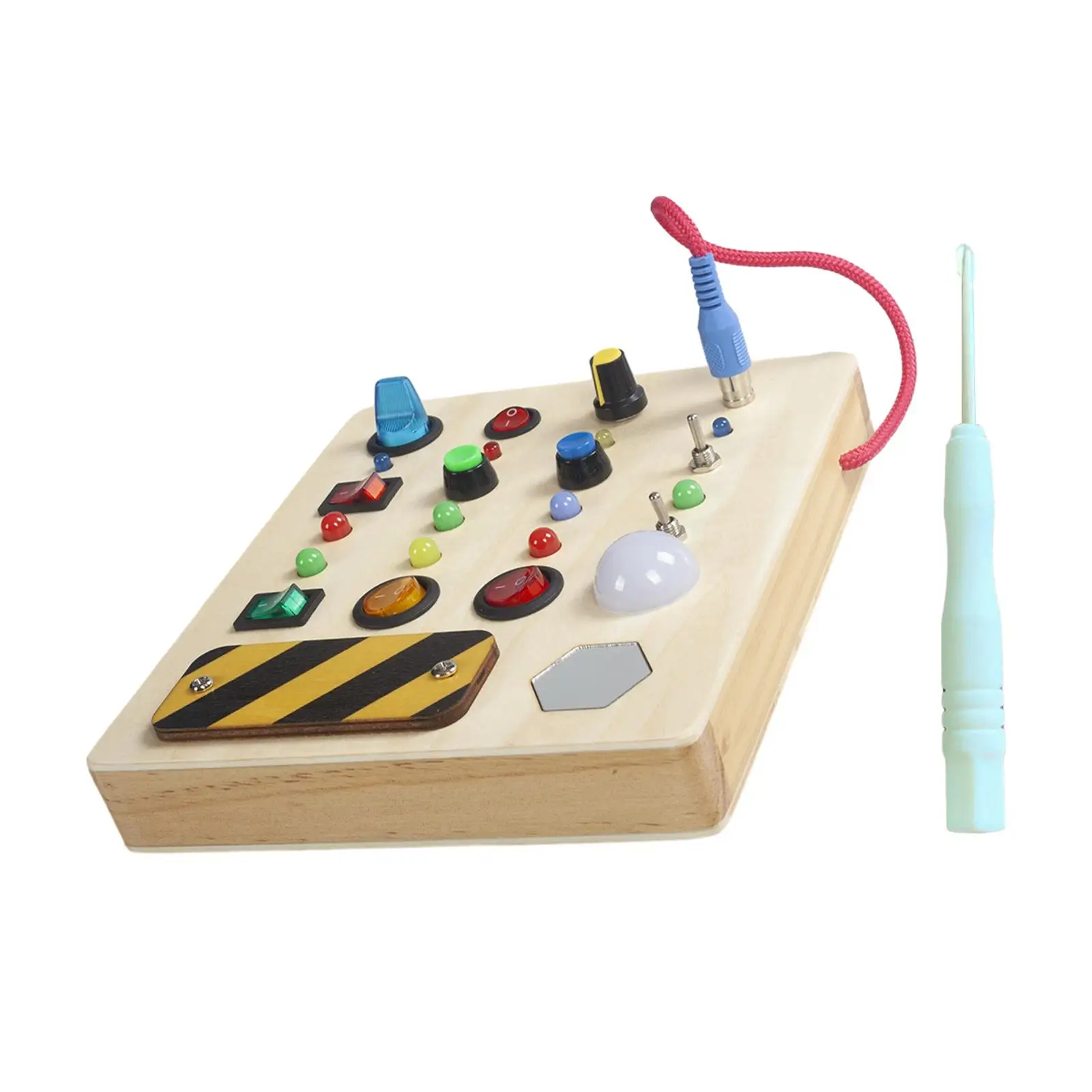 LED Montessori Busy Board Early Developmental Preschool Learning Cognitive Game Fine Motor Skills Travel Toy for Boys Girls Kids