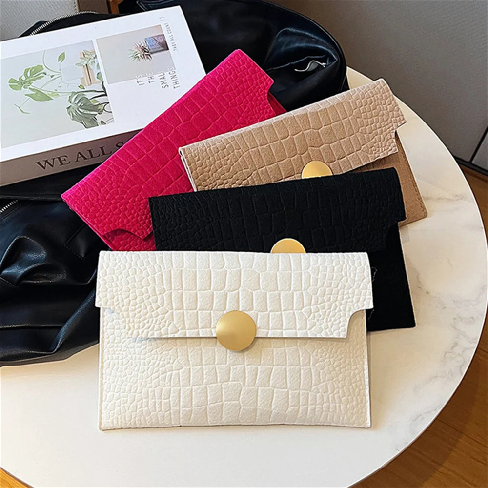 Felt Large Capacity Handbag Women Bags Fashion Luxury Stone Pattern Clutches Envelope Wallet Square Clutches For Wedding Party