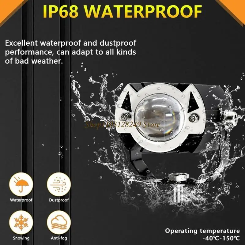 N5KD 60W دراجة نارية الضباب الضوء 60000LM AMBER