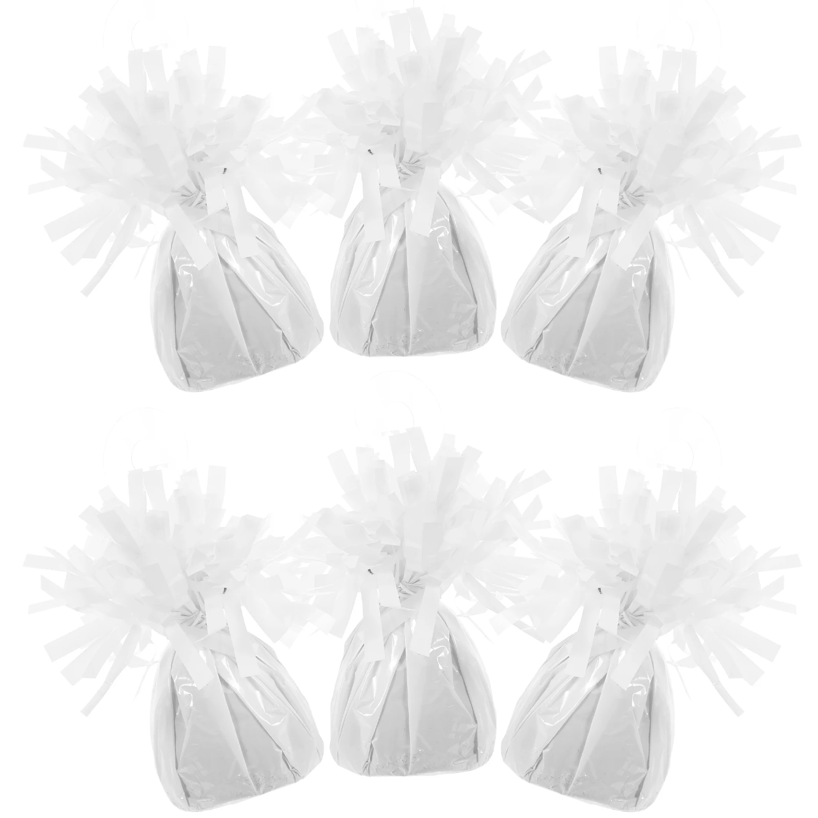 

6 Pcs Balloon Pendant Weights for Outdoor Decorations Blocks Reusable Wedding Pendants Pvc Silver Plated Birthday