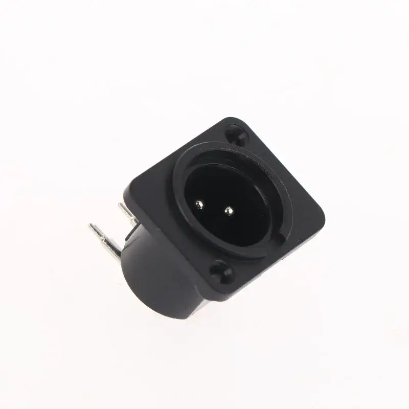 Black Male Plug Straight Terminal Panel Mounted Connector 3 Pin Female Jack Panel Mount Black XLR Connector - view 5