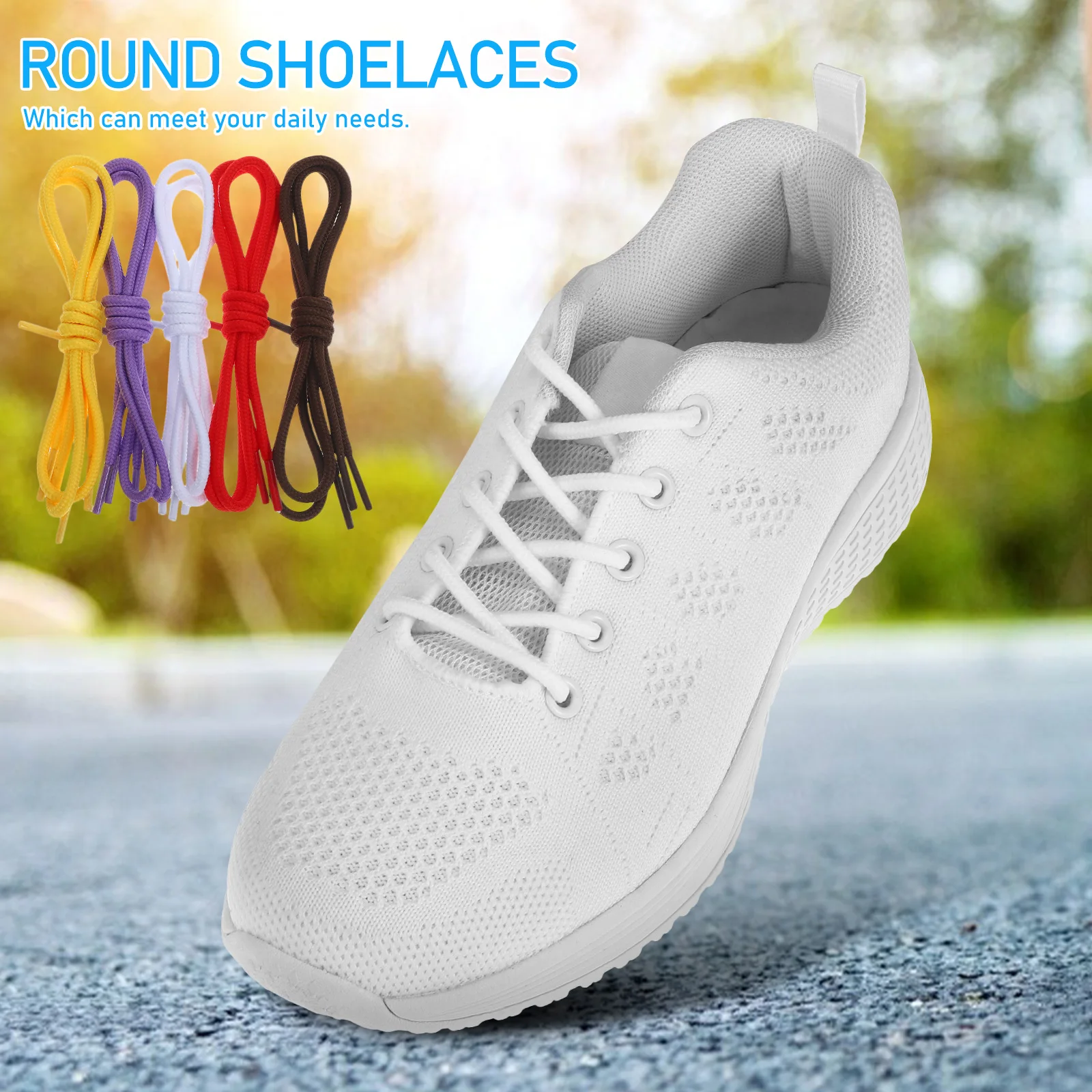 

30Pcs Colorful Round Shoelaces Soft Laces Strings For Sneakers Casual Shoes Sports Boots
