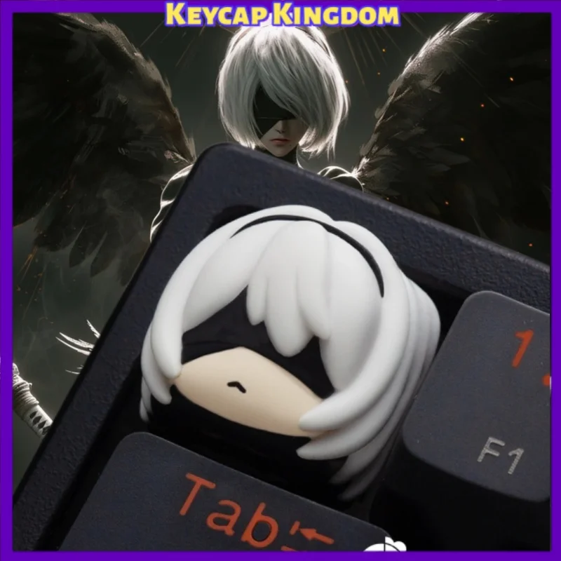 NieR: Automata Resin Cute Point Artisan Keycap DIY Custom Anime Keycap Mechanical Keyboard PC Gaming Accessories Gift collection
