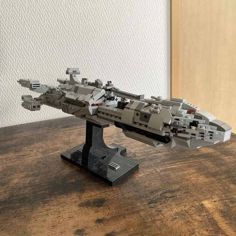 

MOC изготовленный на заказ звездный корабль, разрушитель, строительные блоки, модель DIY, игры «Космические войны», сборные кирпичи, детская игрушка, Рождественский подарок