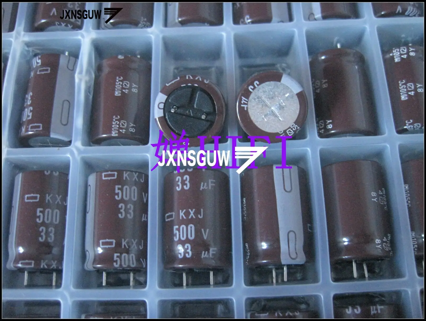 10PCS NIPPON KXJ 500V33UF 18X25MM NCC Aluminum electrolytic capacitor 33UF/500V CHEMI-CON 105 degrees 33uF 500V