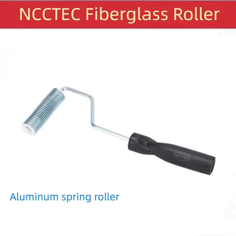 GRC Aluminum spring roller Flexible defoaming pressure roller Hollow rolling | FRP Fiberglass hand paste tool resin bubbles