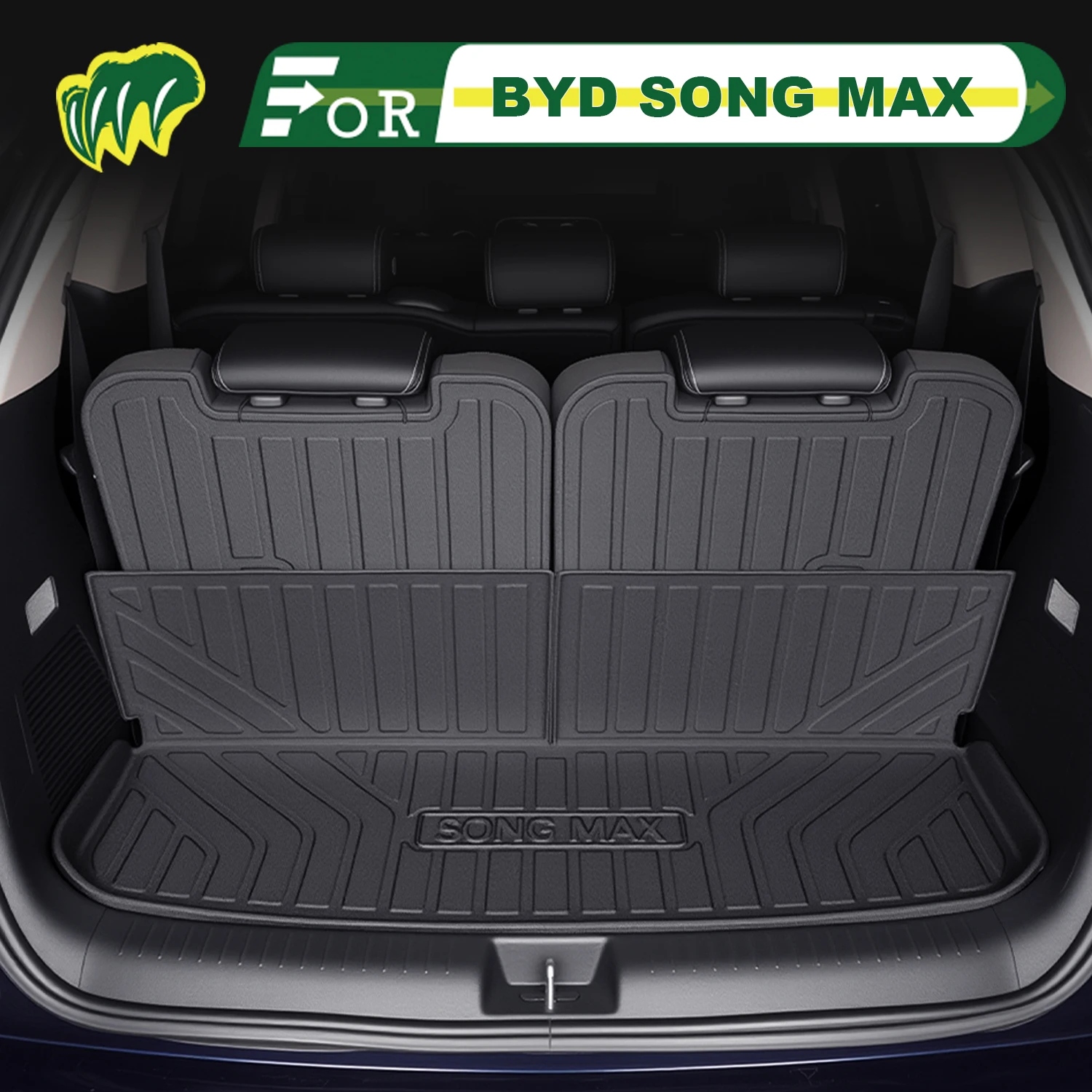 

Для BYD SONG MAX 2017-23 TPE индивидуальный коврик для багажника автомобиля всесезонный коврик для багажника 3D-образный задний багажник защитный коврик для спинки стула