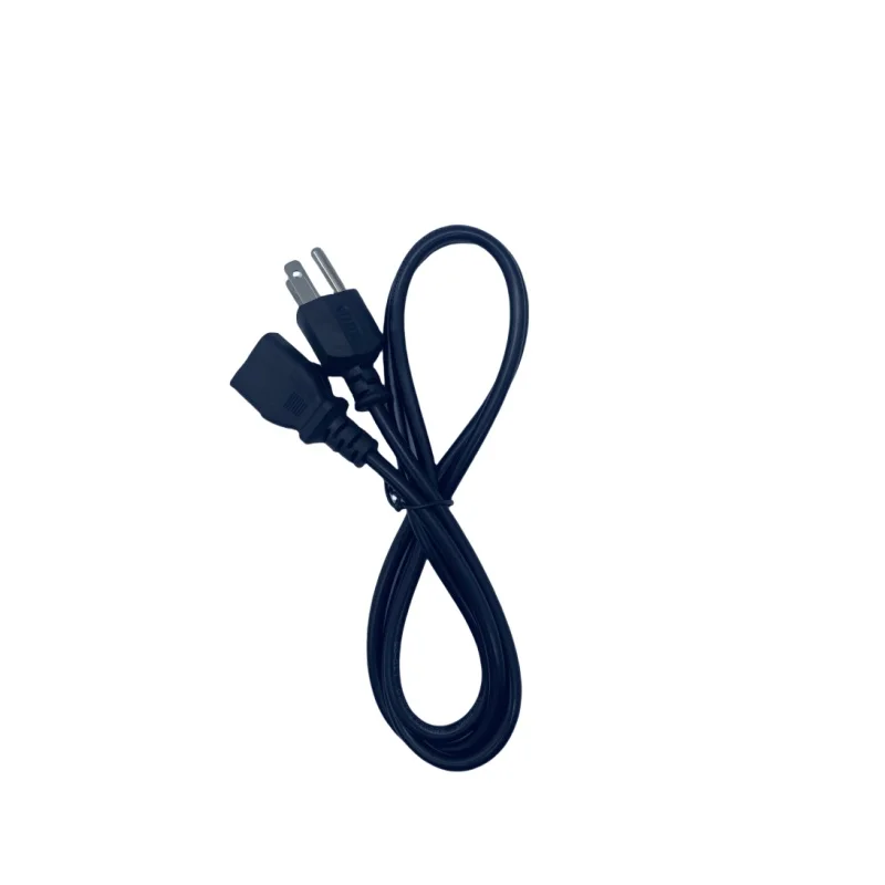Standard (1.2m) 10 Amps 240 Volts Black 3 Prong AC Power Cord Cable for Electronics, TV, Computer, Printer, Radio, Monitor