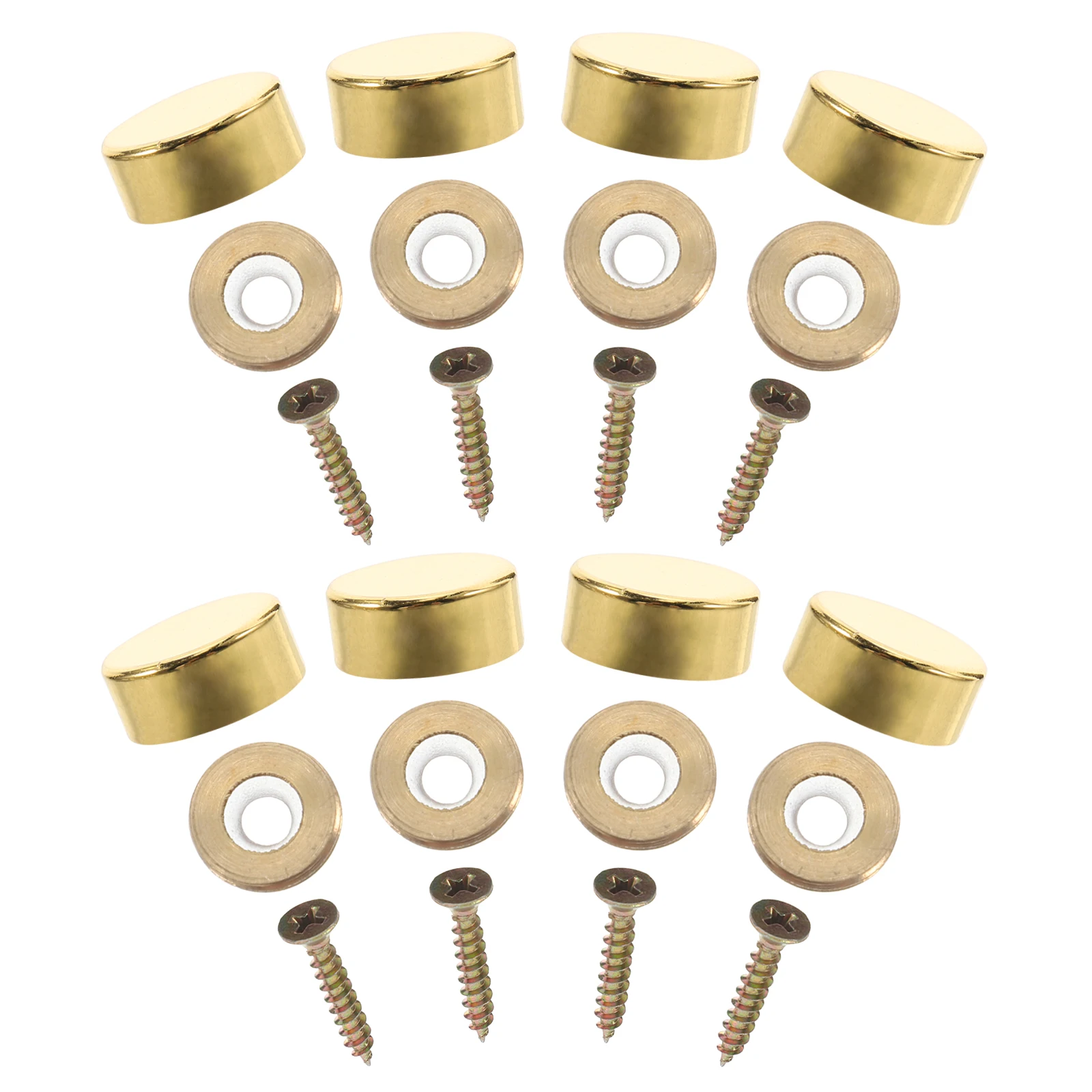 

16 Pcs Decorative Nails Mirror Screws 12mm Outer 9 5mm Inner Diameter Glass Signs Upholstery White Longlasting