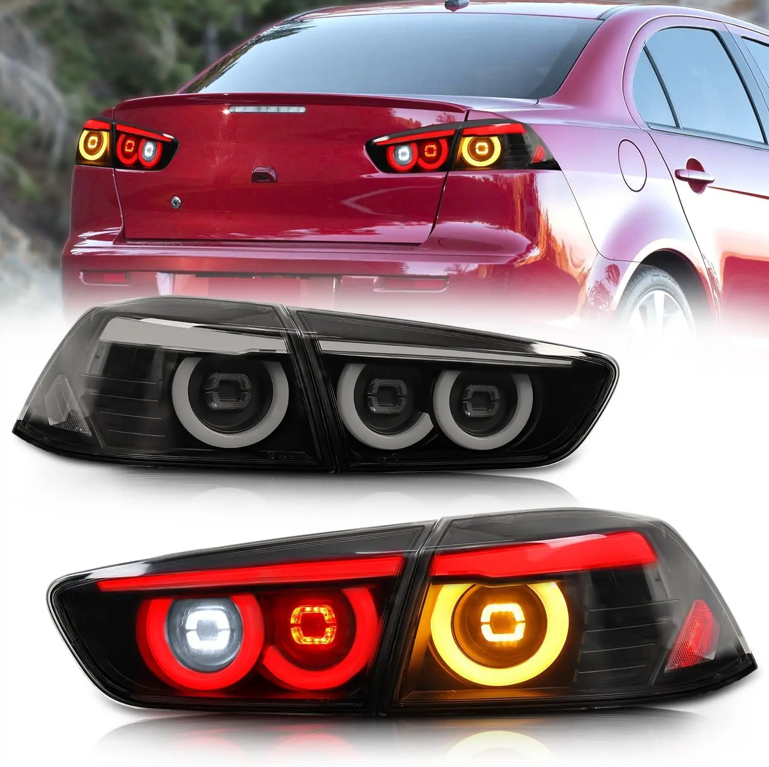 

Светодиодный задний фонарь для Mitsubishi Lancer и EVO X 2008-2018, сканирующие задние фонари, динамическая анимация и последовательный указатель поворота