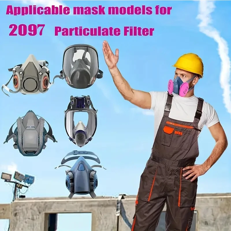 5 in 1 7502 reusable respirator with 2097 half mask P100 respiratory protection harmful grade organic steam 7502 masks