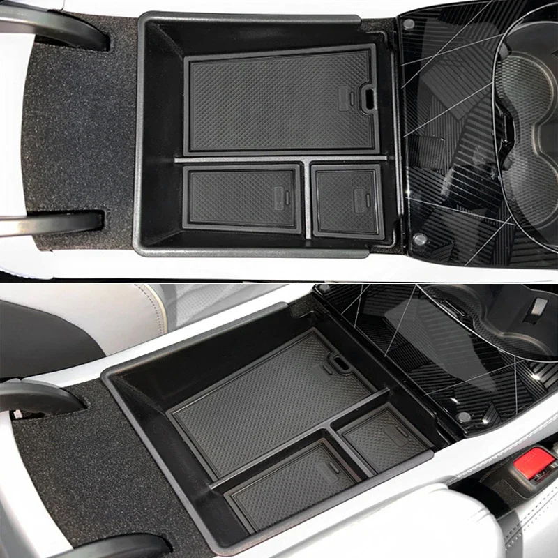 

Car Armrest Box Storage ABS Under Center Console Organizer Tray For BYD ATTO 4 2022-2026 Interior Storage Box Tidying Accessory