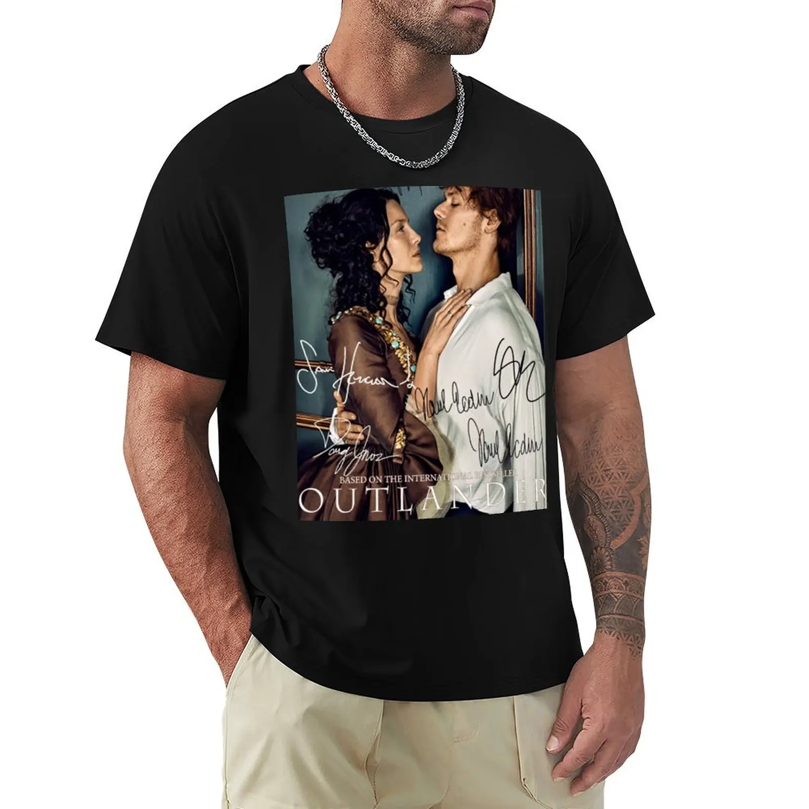 Outlander Signature T-Shirt tees quick-drying oversized graphic tee graphic t shirt vintage men clothes