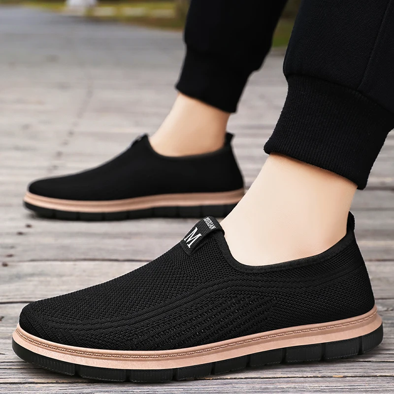 

Men's Summer New Loafers Casual Cloth Shoes with Breathable Mesh and Versatile Sneaker Leisure Running Shoes Tenis Masculino
