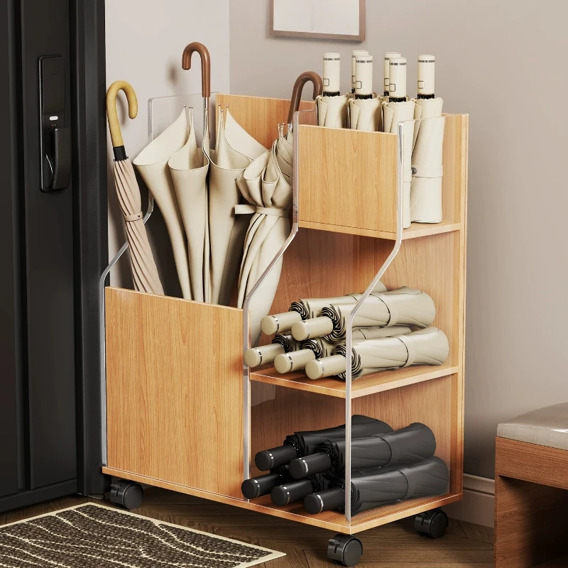 

Large Capacity Umbrella Stand Entryway Storage Rack Commercial Corridor Umbrella Holder Practical Umbrella Bucket for Hallway