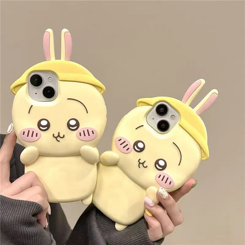 

Kawaii Sanrio Chiikawa Cartoon Phone Case for IPhone 15 14 13 12 11 Pro Max 3D Stereo Soft Silicone Phone Case Everyday Gifts