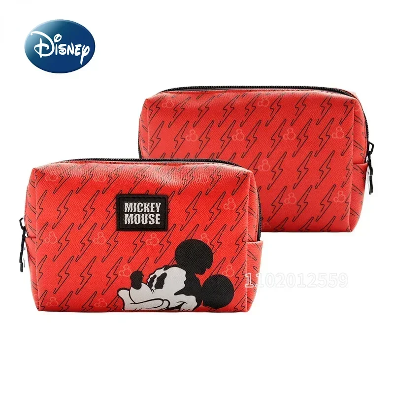 Disney Mickey New Cosmetic Bag Multifunctional 5-piece Storage Cosmetic Bag Pvc Fashion Trend Travel Storage Toiletry Bag