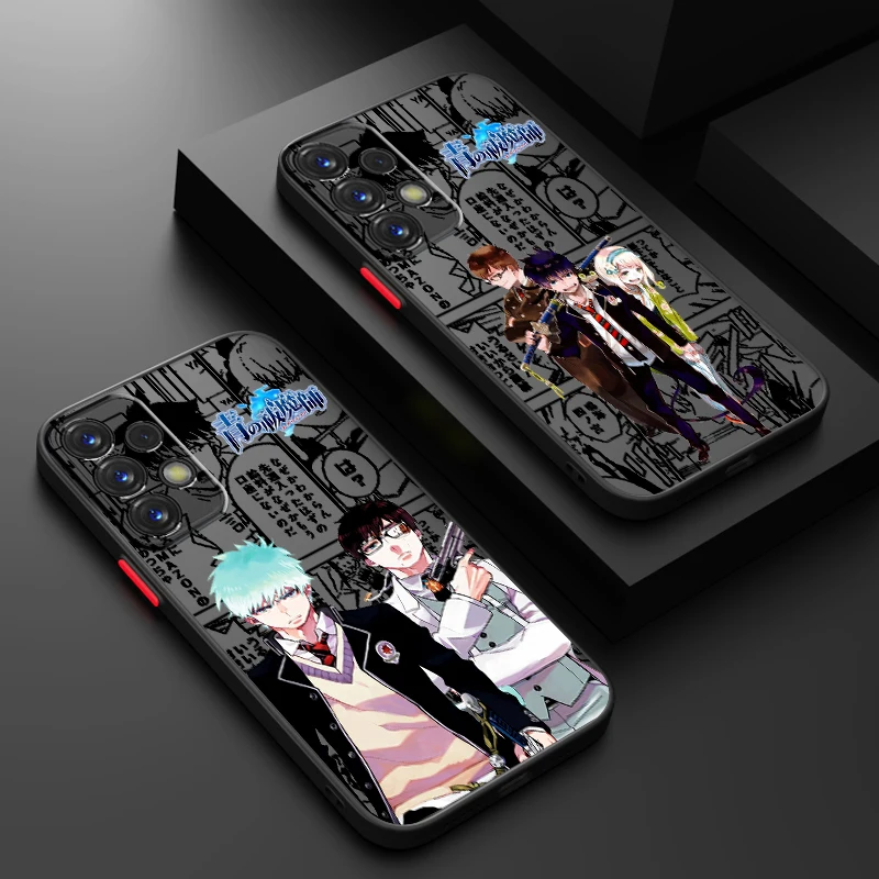 Blue Exorcist Anime Art Frosted Translucent For Samsung Galaxy S24 S23 S22 S21 S20 FE S10 S9 S8 Plus Ultra Pro 5G Funda