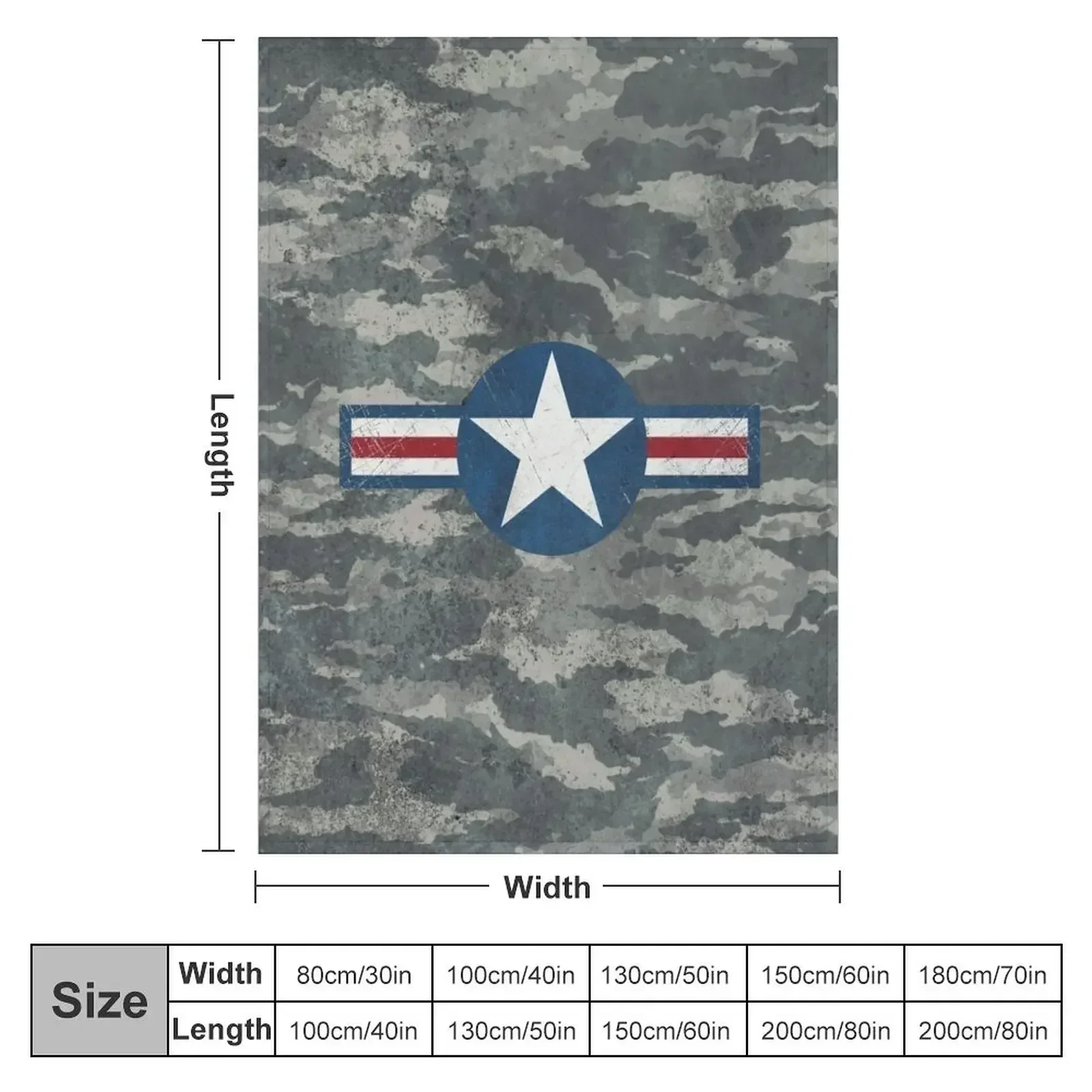 USAF Vintage Emblem Throw Blanket Baby Decorative Throw Blankets