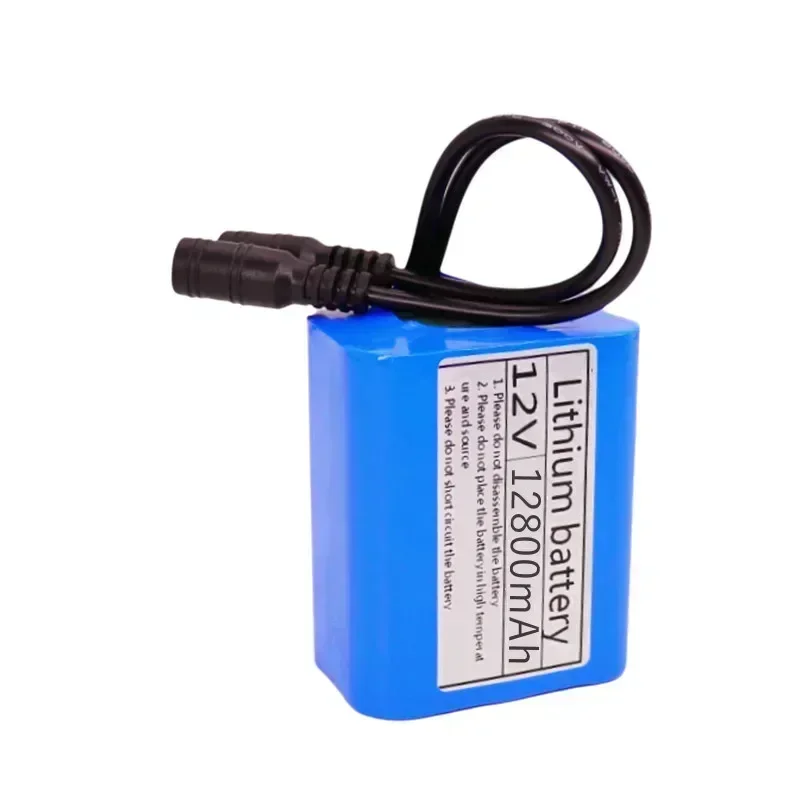 Aleaivy 12V 12800mAh  rechargeable lithium battery pack with BMS suitable for speaker monitor LED lights+12.6V charger