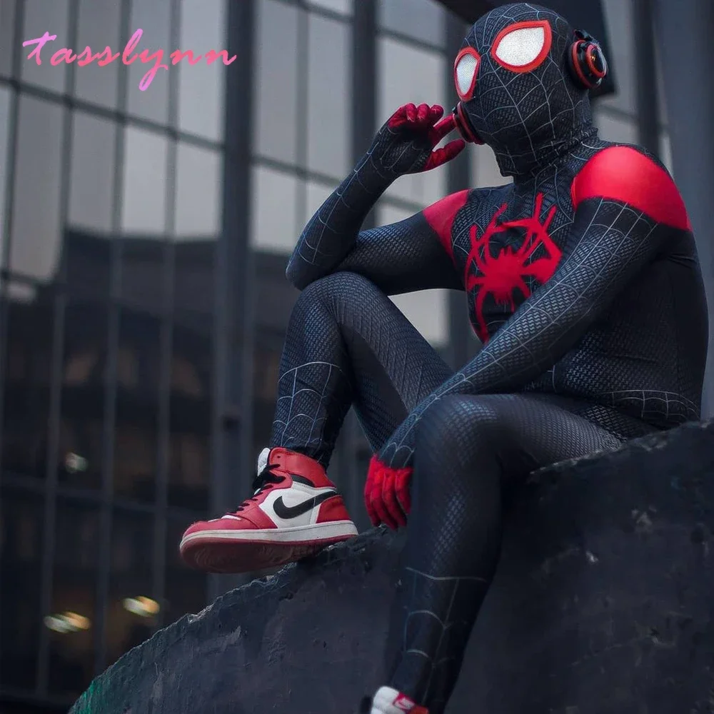 Miles Morales Spider Boy Costume Cosplay Super Zentai Hero Suit  Halloween Costumes Gwen Cosplay Party Fancy Anime Clothes