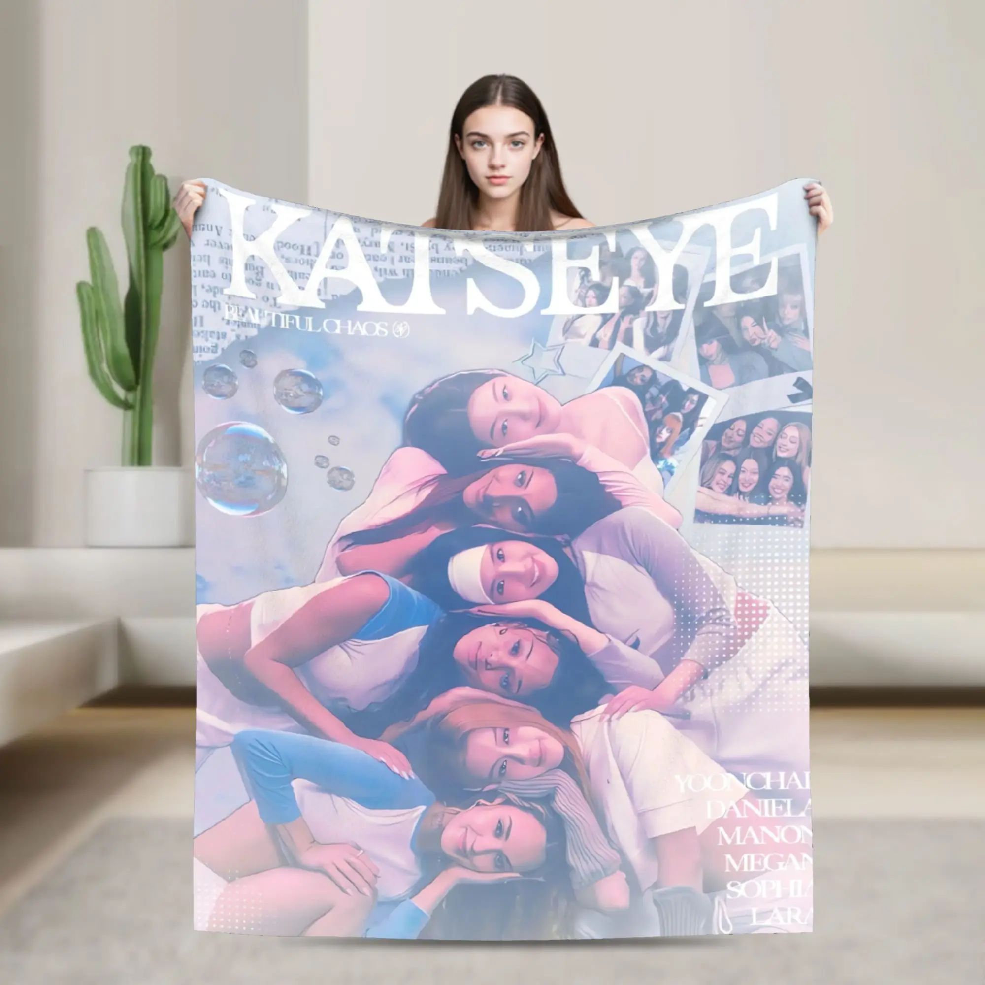 Blanket Katseye Warm Novelty Plush Bedding Throws For Living Room Travel Flannel Bedspread Bed Cover