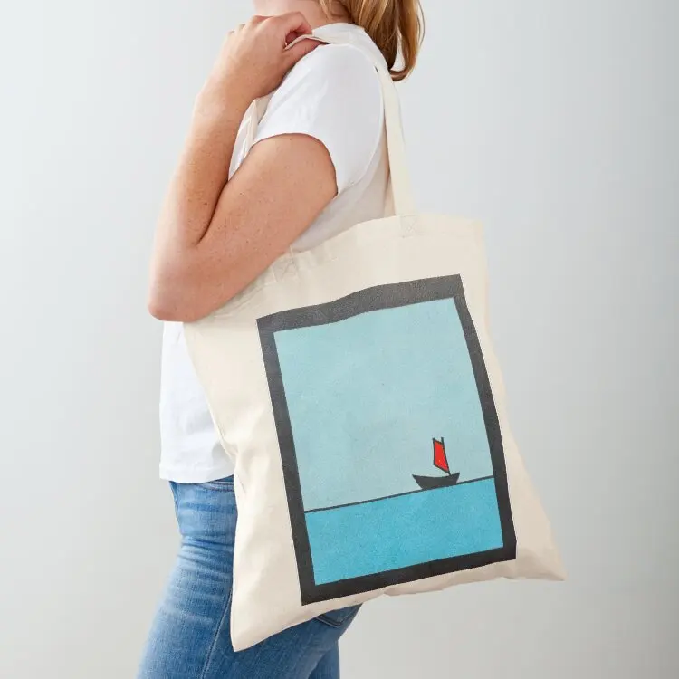 

Red sail in the blue Tote Bag sacs de shopping canvas tote bags shopping trolley bag Fabric bag
