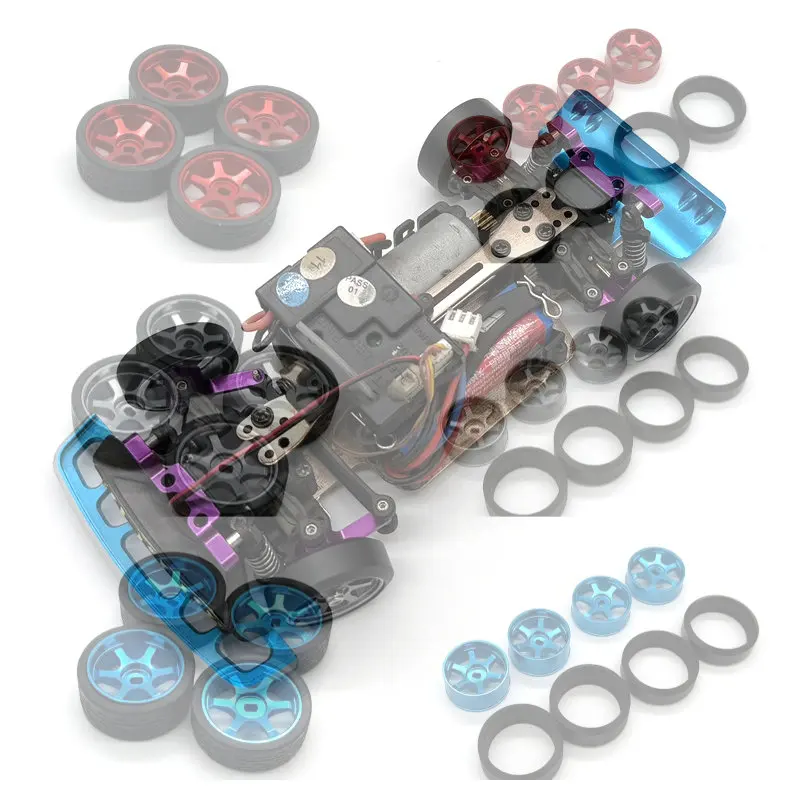22 mm High-Speed Racing Tire Spare Parts for RC WLtoys 284019-A 284191 284131 284010 K969 K989 Scale Metal Remote Control Cars.