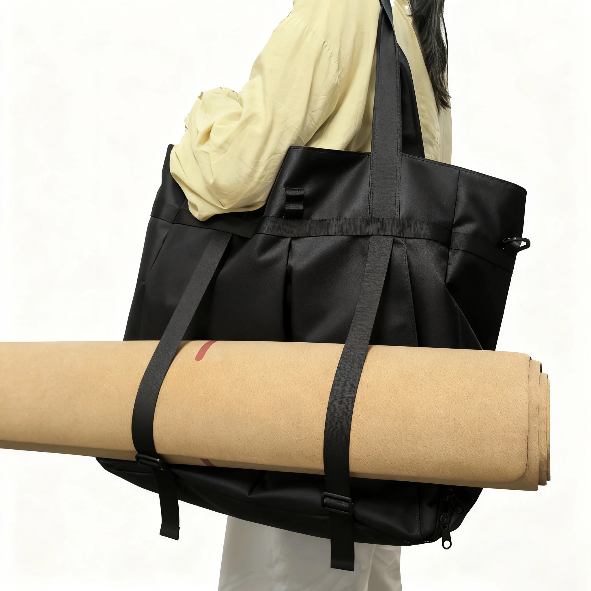 Large Capacity Single Strap Badminton Bag - Sports Tote with Independent Shoe Compartment for Tennis, Fitness bag, Yoga bag