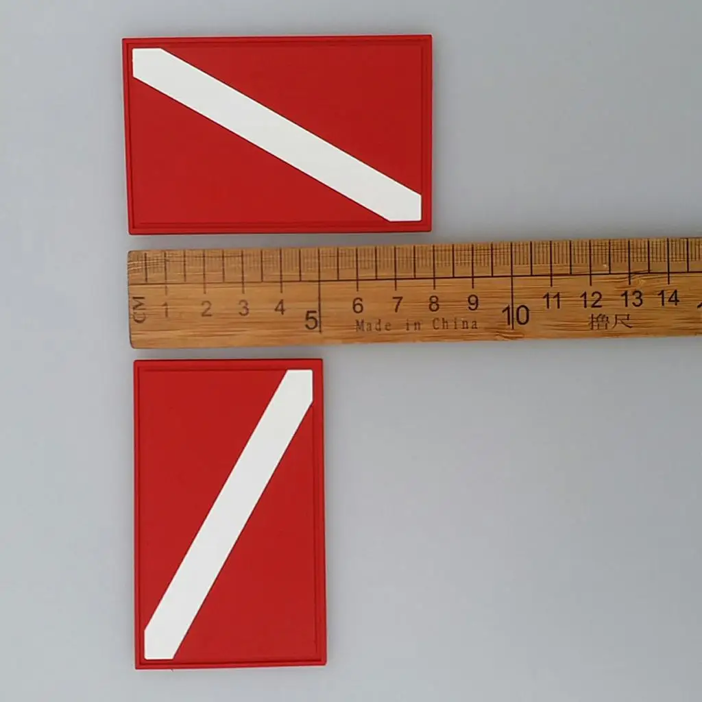 Rosso bianco PVC Scuba Diving Flag Patch Diver Down Flag Badge Gear accessori di ricambio