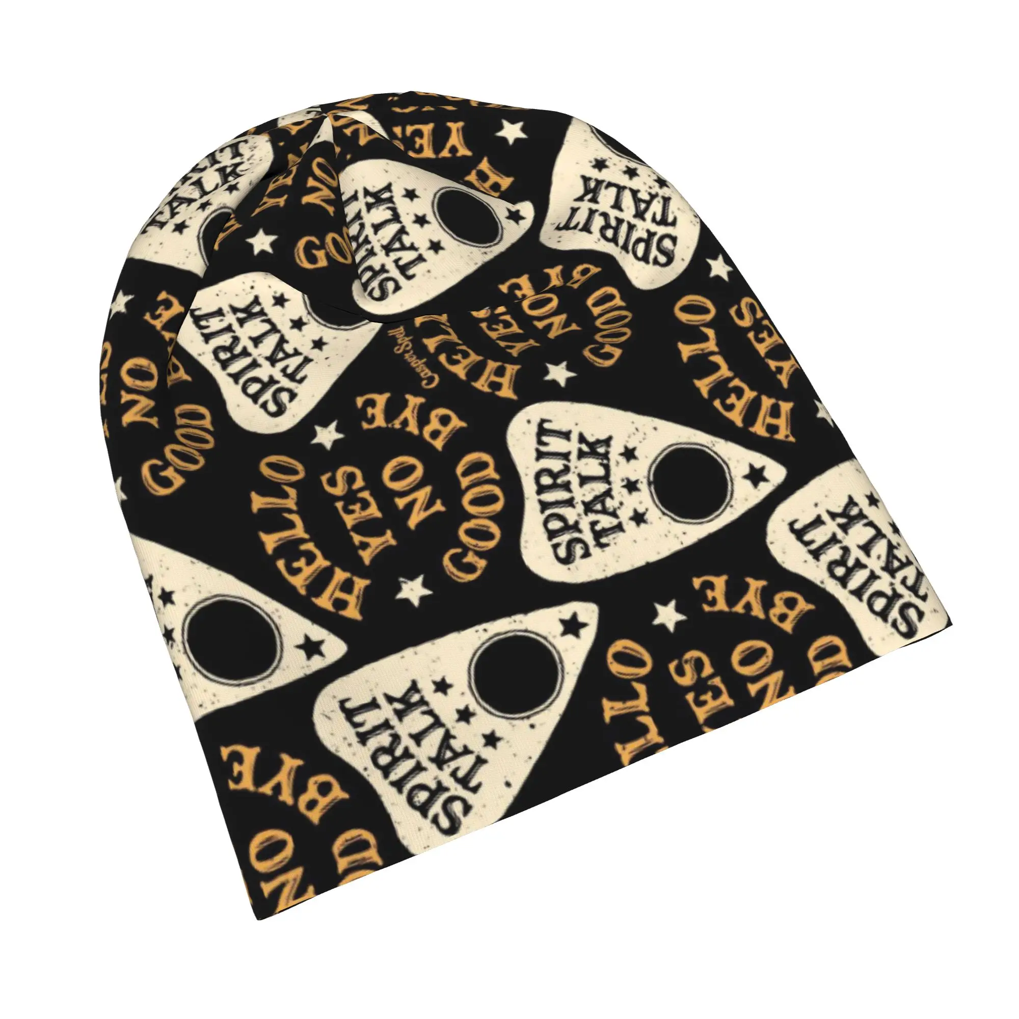 Spirit Ouija Board Bonnet Hat Goth Ski Skullies Beanies Hat Mystical for Men Women Spring Dual-use Caps
