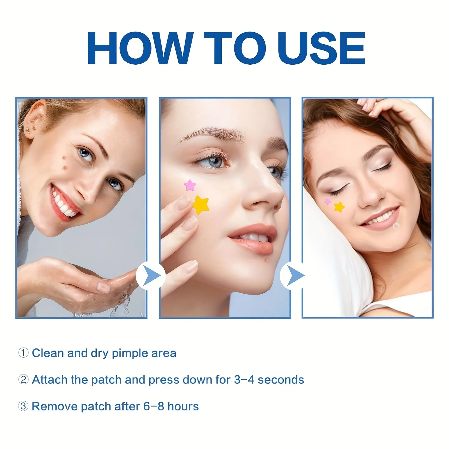2160PCS Large Count Cute Star Acne Sticker Anti Scar Skin Beauty Care Tool view 6