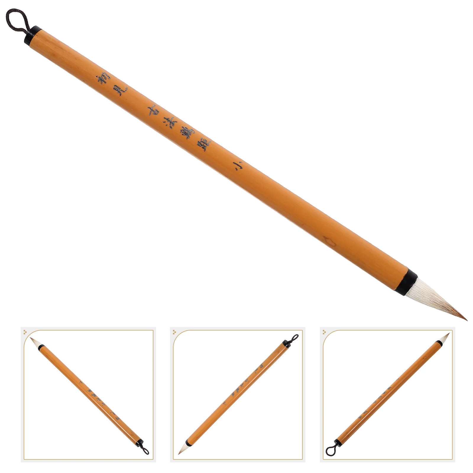 

Watercolor Pencils Writing Brush Calligraphy Stationery Green Bamboo Holder Student
