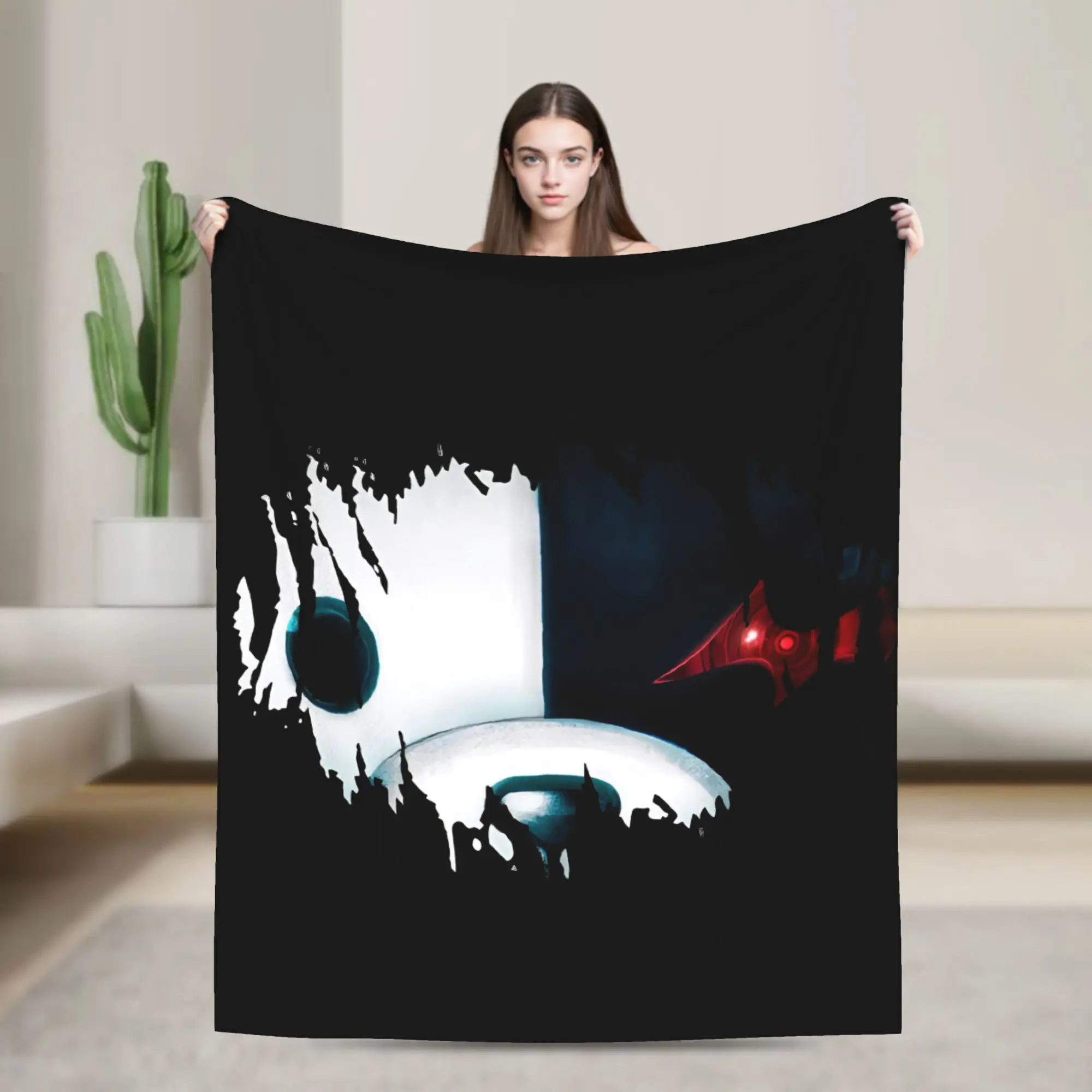 Monokuma - Danganronpa Blanket Cover  Wool Throw Blankets Home Couch Printed Ultra-Soft Warm Bedsprea,