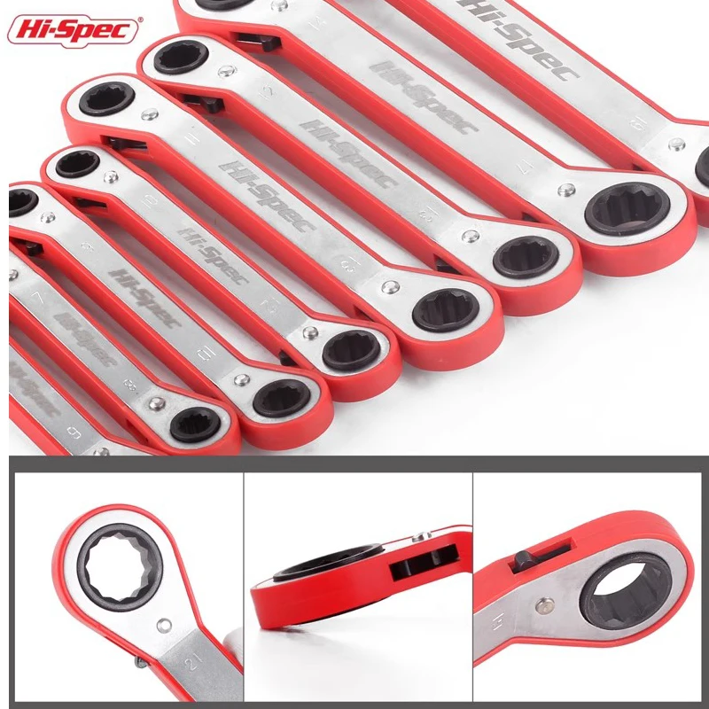 하이 스펙 양면 냉동 래칫 4 헤드 크기 조정 가능한 소켓 렌치 유연한 텔레스코픽 렌치 스패너 핸드 툴