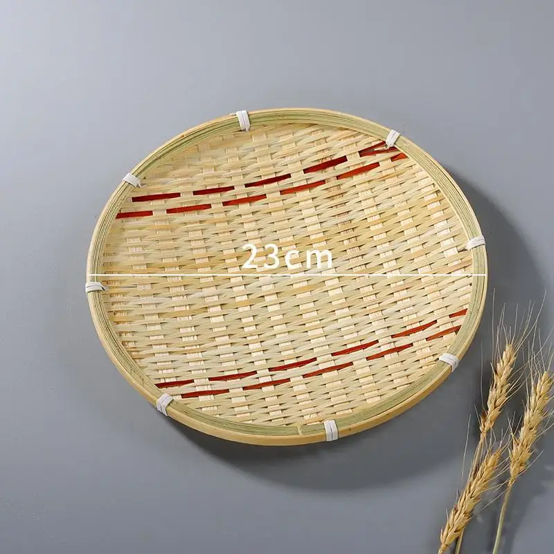New 1 Piece Bamboo Woven Pastry Trays, Small Baskets, Tea And Fruit Baskets, Traditional Chinese Handmade Baskets