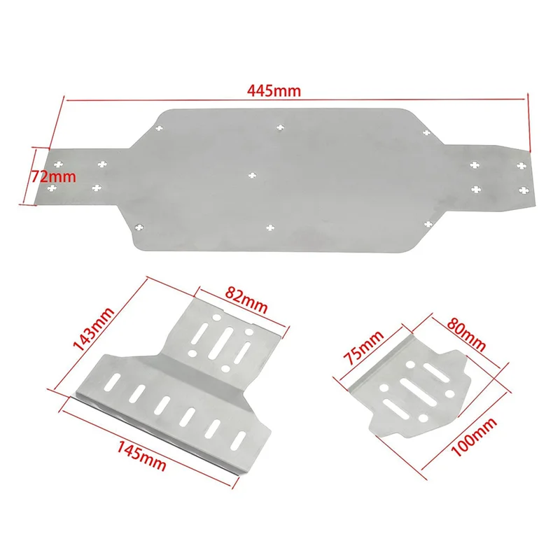 RC รถอัพเกรดด้านหน้าและด้านหลังแผ่นป้องกัน + โลหะ Underbody ชุดเกราะสําหรับ MJX 7303 1/7 Rally รถ RC รถอุปกรณ์เสริม