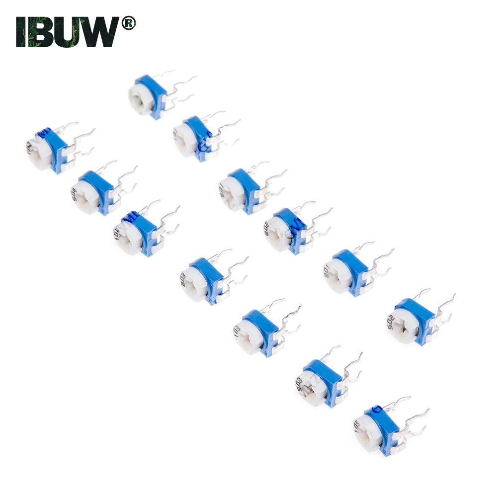 50PCS 100R 200R 2K RM065 Trimmer resistor kit 1M 20K 200K 500K 500R for DIY Electronics