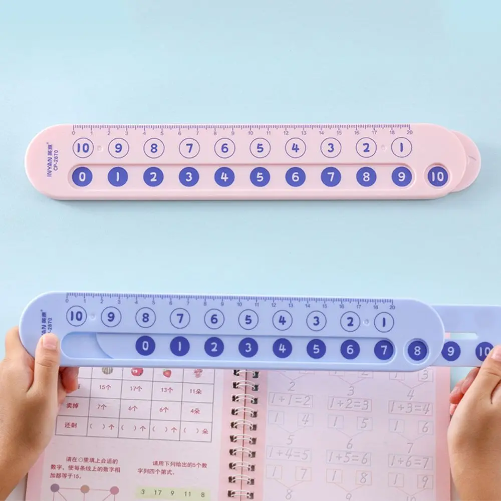 Early Education Number Decomposition Ruler Stationery Learning Straight Ruler Plastic Educational Student Ruler Subtraction