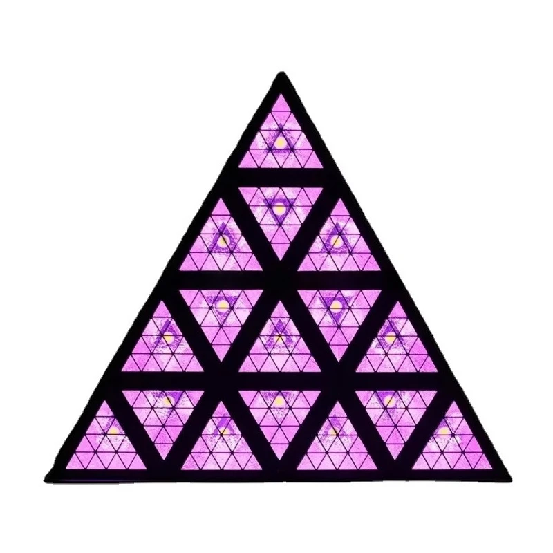 

New design stitches triangle background effect fan movement