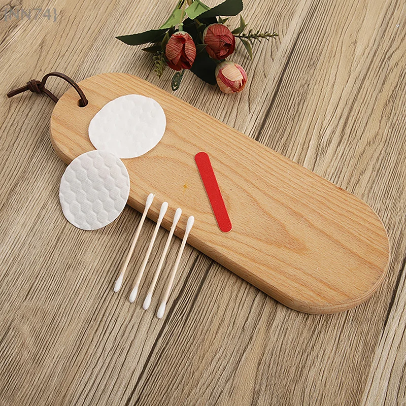 50/100 ถุง ชุดโต๊ะเครื่องแป้งของโรงแรม ชุดดูแลโรงแรมที่เป็นมิตรต่อการเดินทาง ไม้พันสำลีและตะไบรวมอยู่ด้วย บรรจุแยกกัน