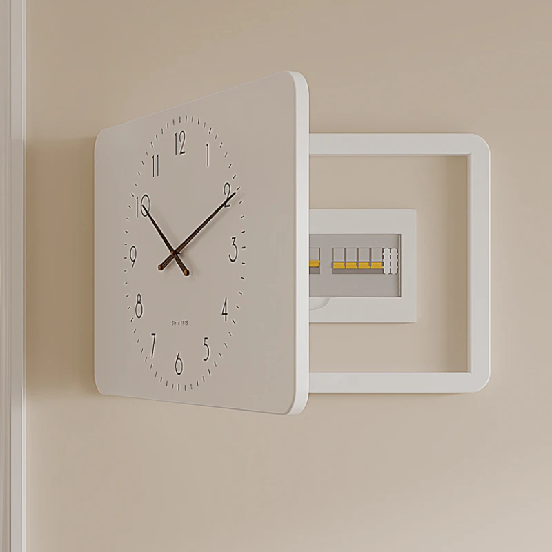

Decorative painting of electric meter box with clock, Nordic modern renovation of electric switch box, distribution box, clock