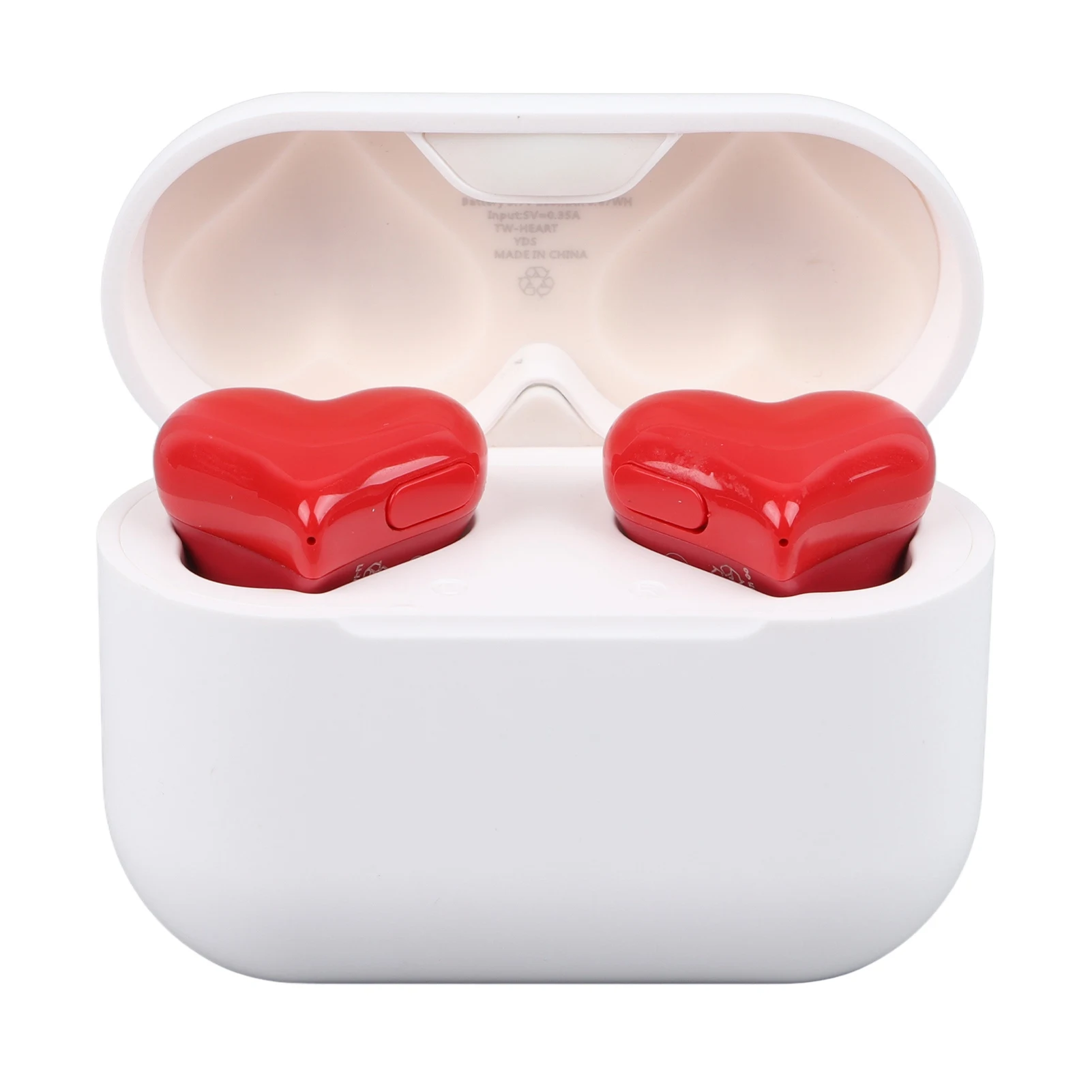 Wireless Stereo Earbuds Portable Heart Shaped Earbuds Noise Canceling Bluetooth Music Earphone