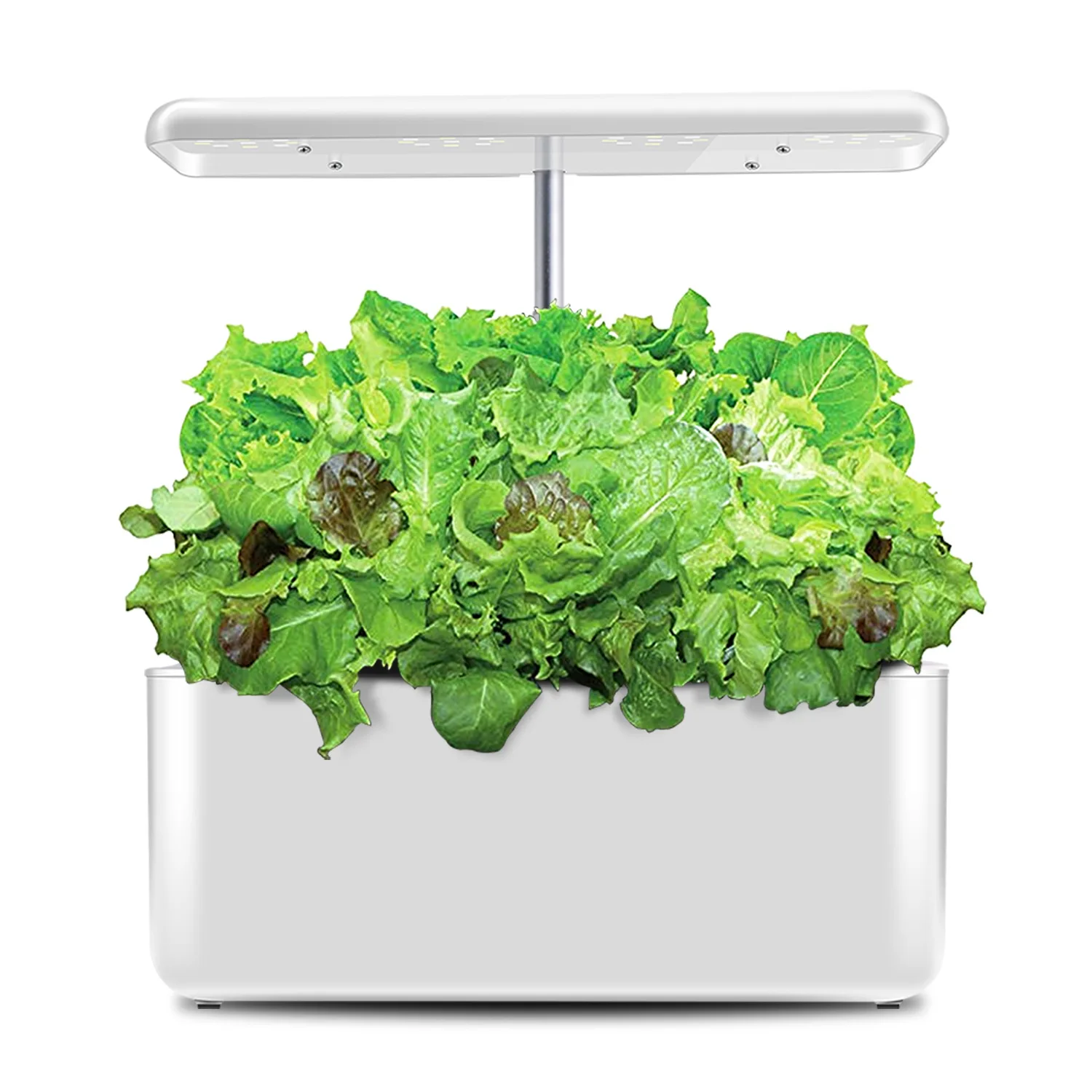 Hydroponic vegetable planter Indoor desktop soilless cultivation equipment LED plant growth lamp resin flower pot