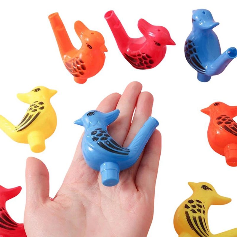 5Pcs/set Infant Mouth Muscle Training Trumpet Mini Colorful Water Bird Whistles Toys For Kids Birthday Party Favors