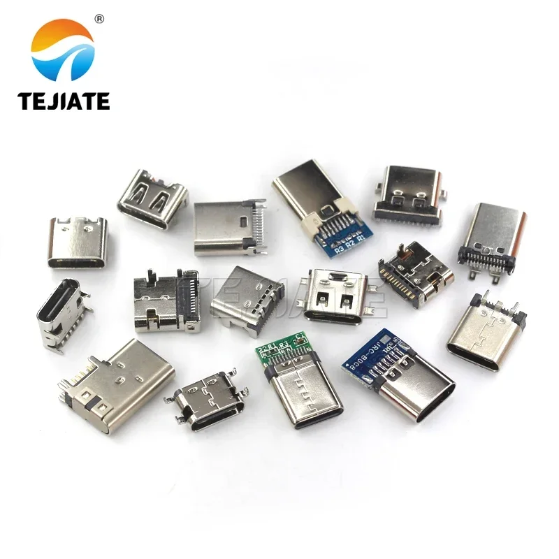 5 قطعة Type-c أنثى المقبس الإدراج المباشر SMT المقبس USB-3.1 6P16P 4-pin عالية الوضوح واجهة نقل شحن سريع