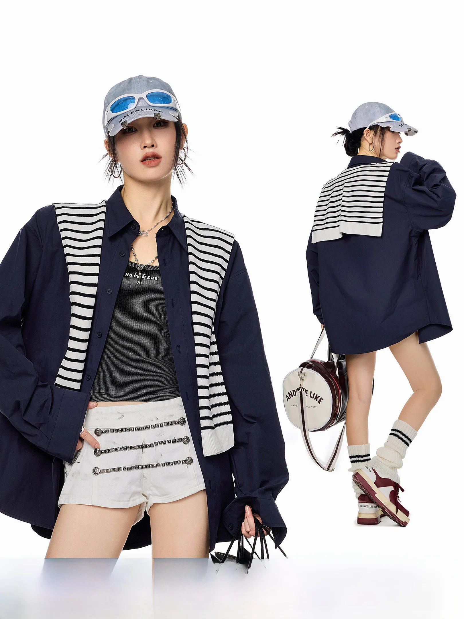 

Новая женская рубашка-жакет в американском ретро-стиле с длинным рукавом, свободного кроя, весна 2026, дышащая, тонкая, из смесового хлопка