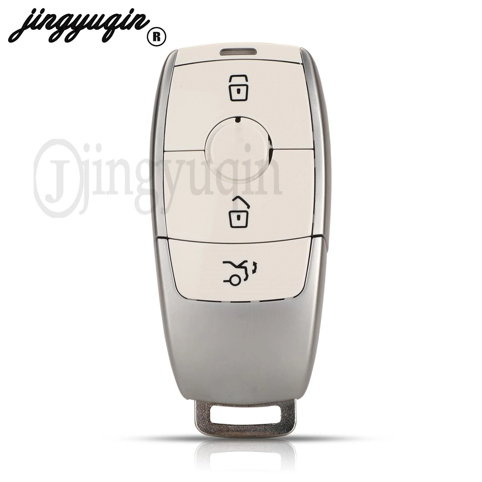 jingyuqin For Mercedes Benz AMG C200L E300L S320 S350 S350L S450l S500l GLC Remote Car Key Case Shell White Fob 3Buttons