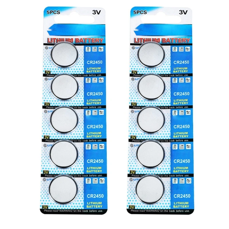 Long Last Power CR2450 Lithium 3V Button Cells CR2450 3V Lithium Coin Batteries for Consistent Power in Electronics