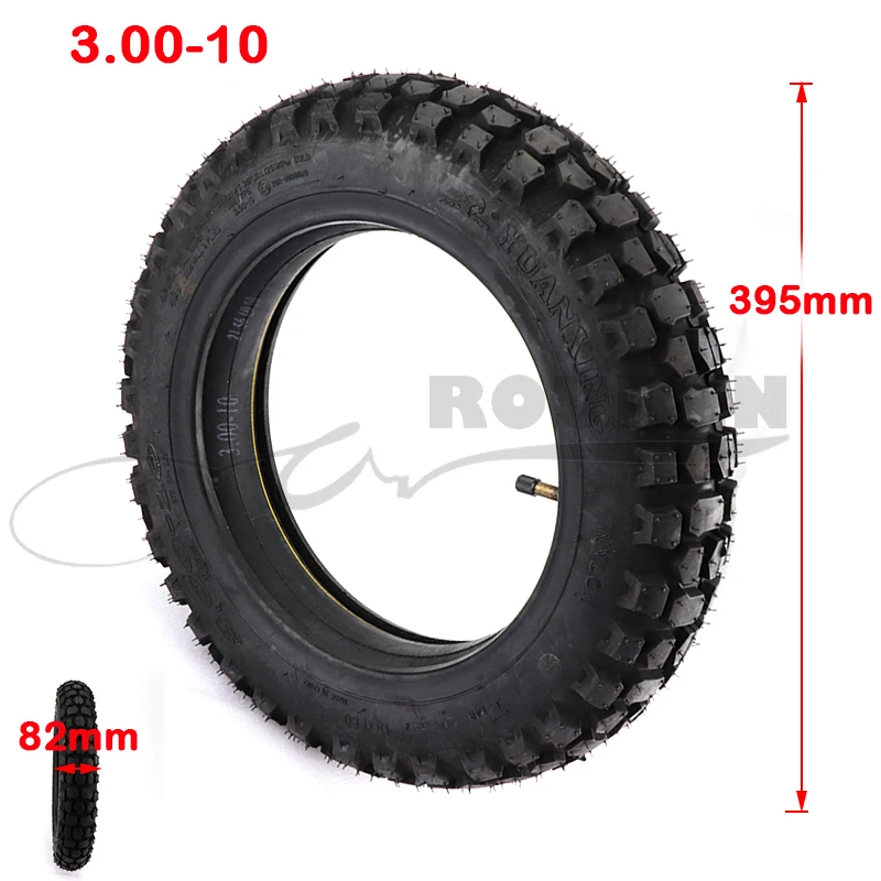 

3.00-10 Rear Wheel Tire Outer Tyre 10 inch deep teeth Dirt Pit Bike Off Road Motorcycle for Use Guang Li CRF50 Apollo